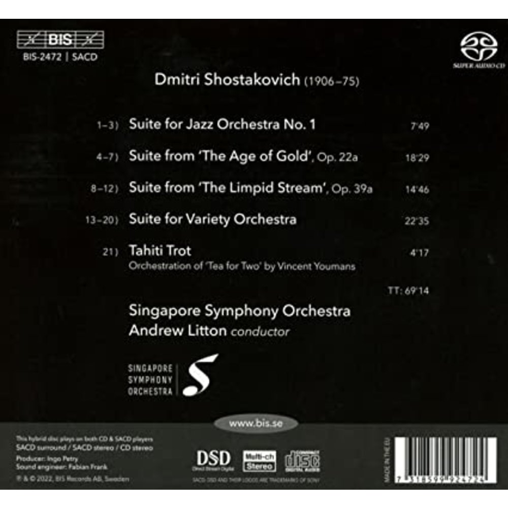 BIS SHOSTAKOVICH: JAZZ & VARIETY SUITES