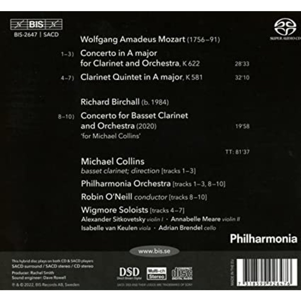 BIS MOZART & BIRCHALL: CLARINET CONCERTOS