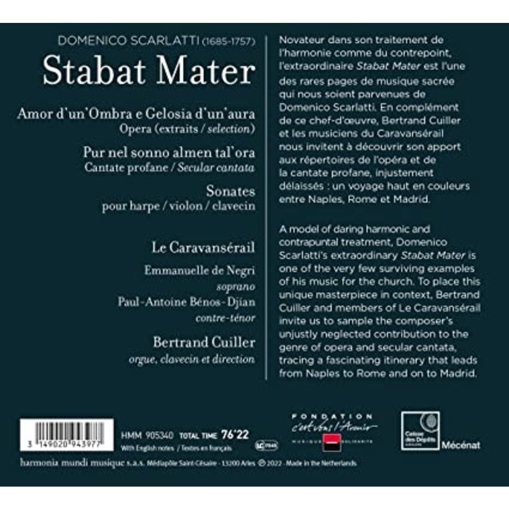 Harmonia Mundi SCARLATTI: STABAT MATER & OTHER WORKS