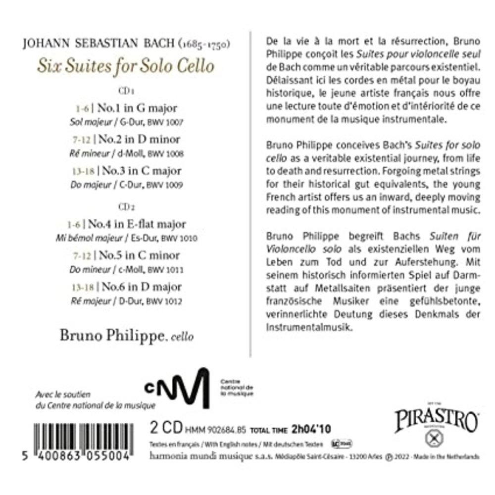 Harmonia Mundi J.S. BACH: THE COMPLETE CELLO SUITES (2CD)