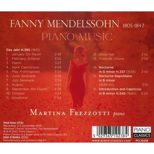 Piano Classics FANNY MENDELSSOHN: PIANO MUSIC