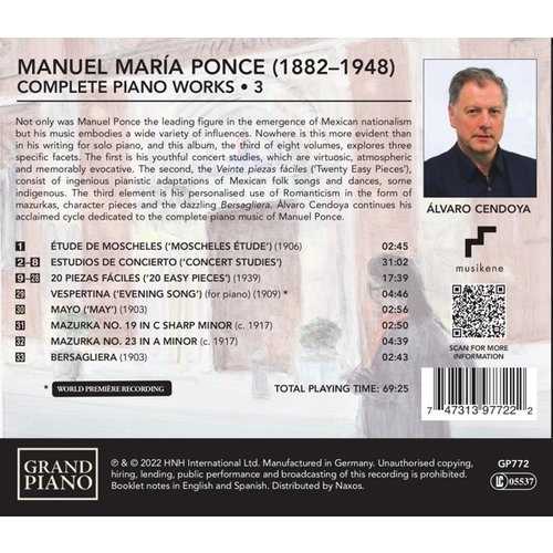 Grand Piano PONCE: COMPLETE PIANO WORKS, VOL. 3