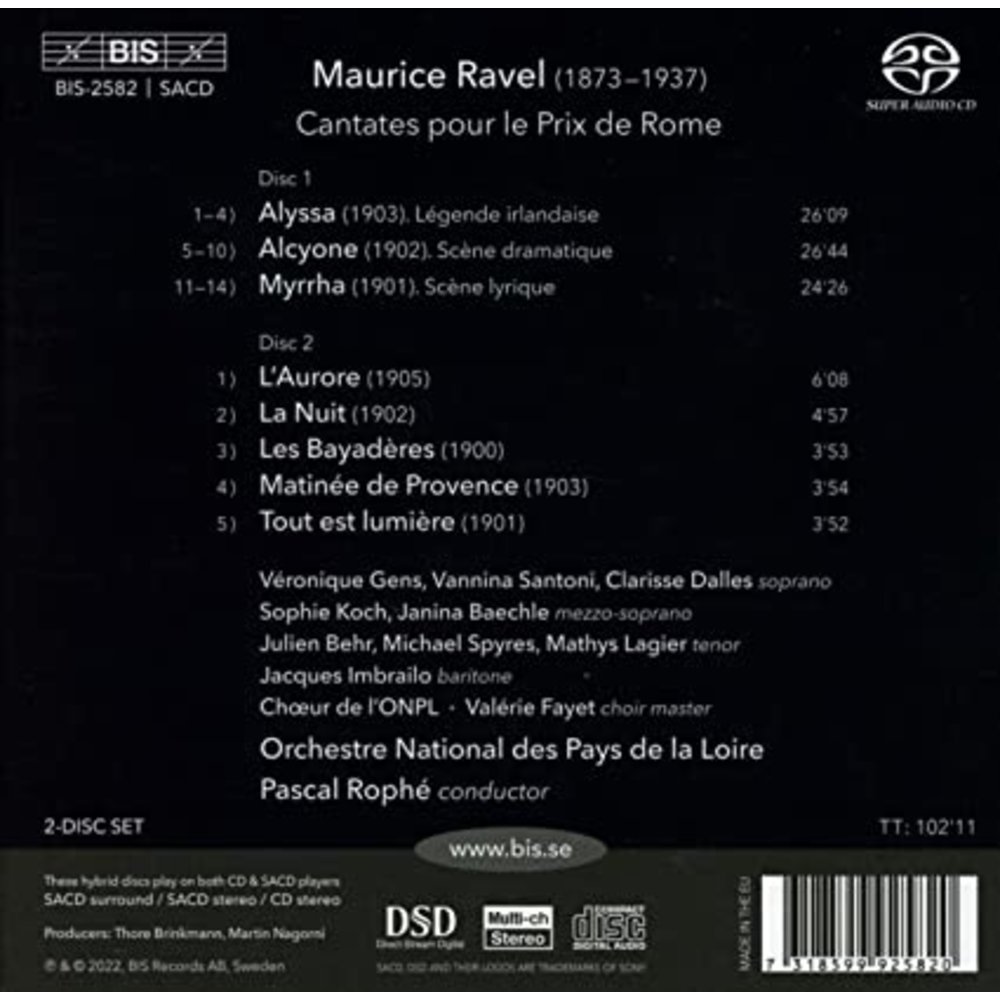 BIS RAVEL: CANTATES POUR LE PRIX DE ROME (2CD)