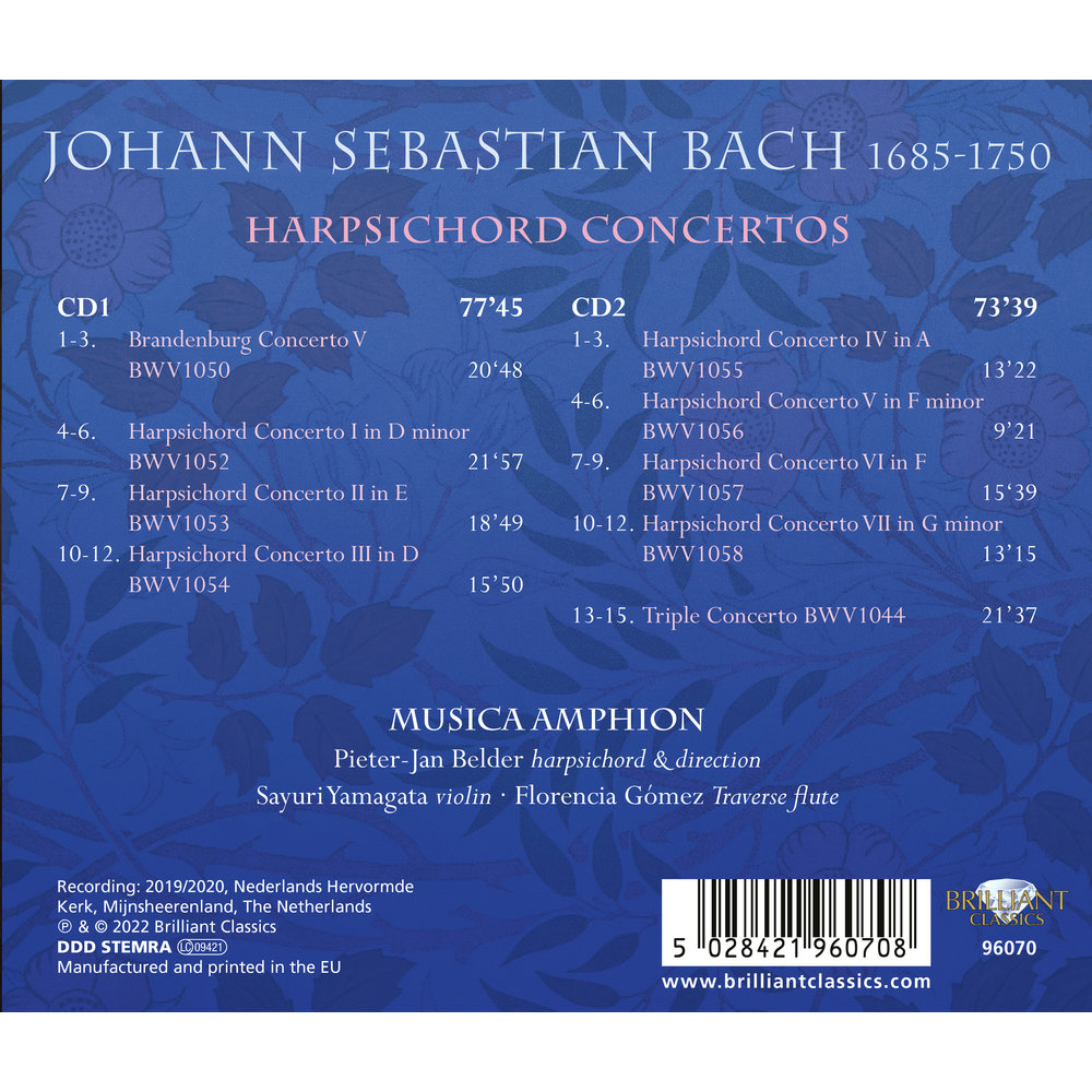 Brilliant Classics J.S. BACH: HARPSICHORD CONCERTOS (2CD)