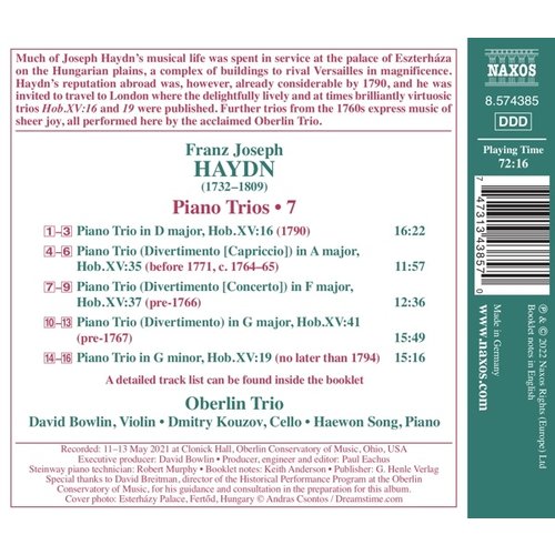 Naxos HAYDN: PIANO TRIOS, VOL. 7