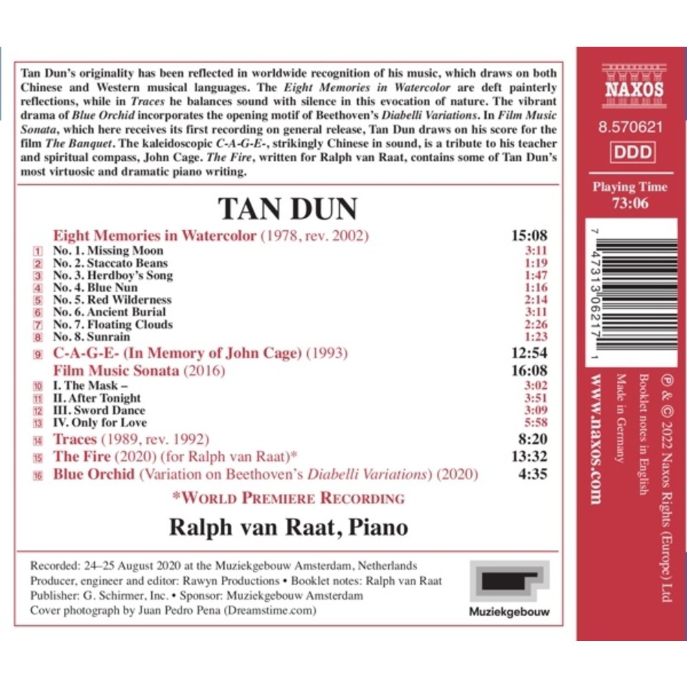 Naxos TAN DUN: EIGHT MEMORIES IN WATERCOLOR