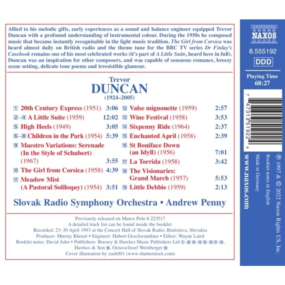 Naxos TREVOR DUNCAN: BRITISH LIGHT MUSIC, VOL. 8