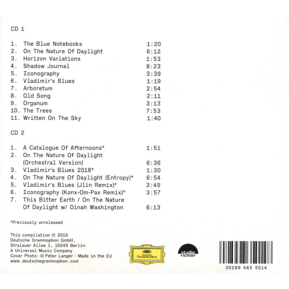 Deutsche Grammophon Max Richter: The Blue Notebooks (2CD) (KZ)