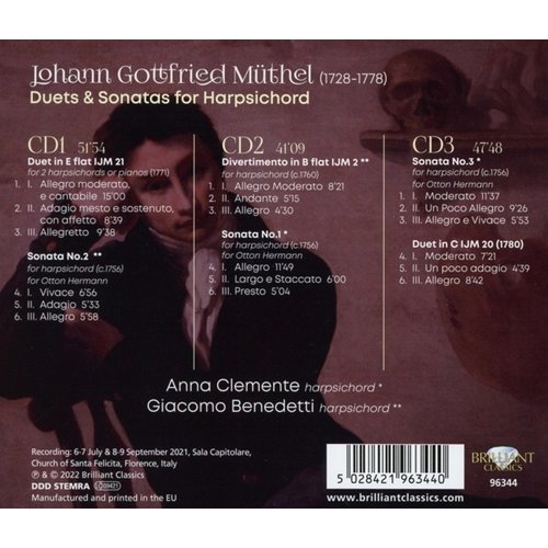 Brilliant Classics MÜTHEL: DUETS & SONATAS FOR HARPSICHORD (3CD)