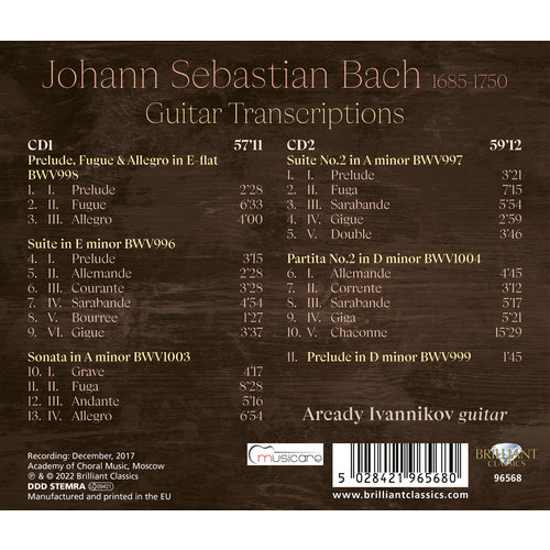 Brilliant Classics J.S. BACH: GUITAR TRANSCRIPTIONS (2CD)