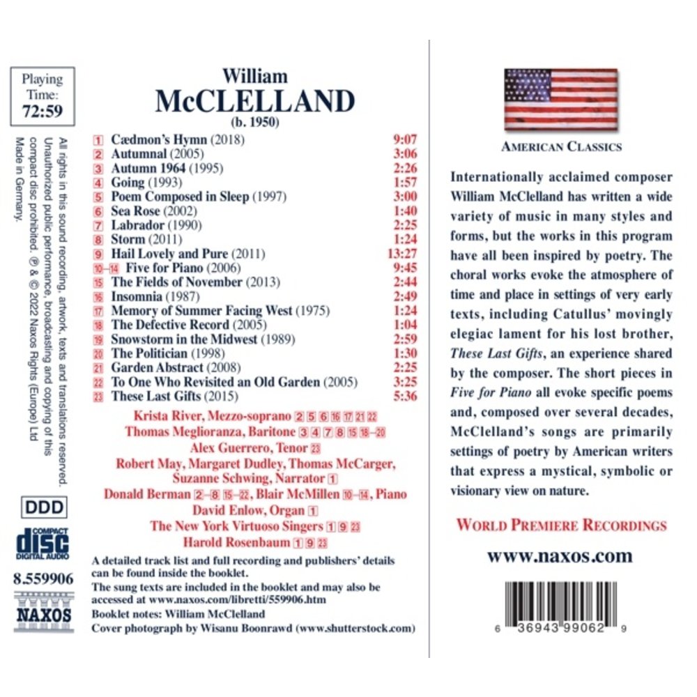 Naxos MCCLELLAND: WHERE THE SHADOW GLIDES