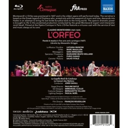 Naxos MONTEVERDI: L'ORFEO (Blu-Ray)