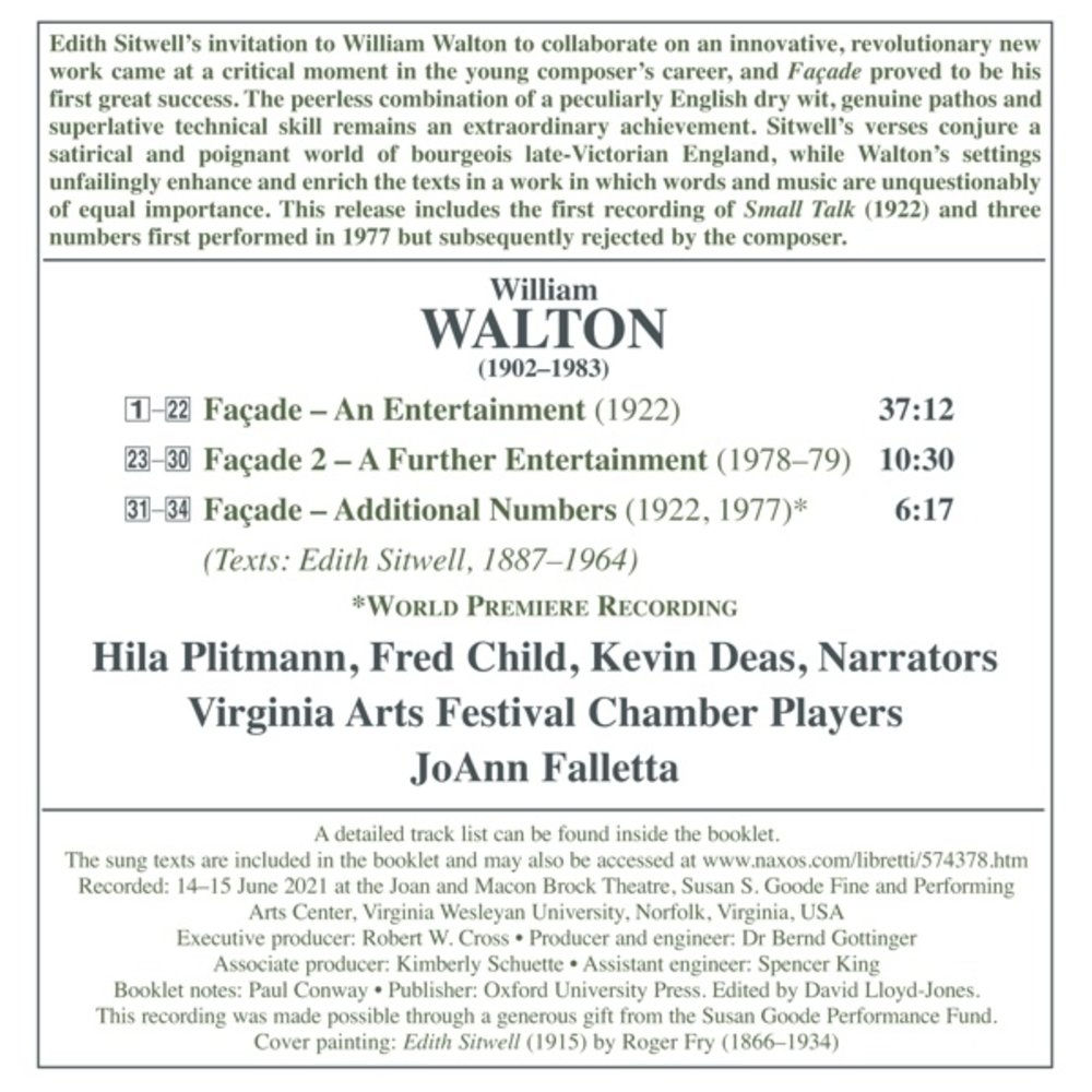 Naxos WALTON: THE COMPLETE FACADES