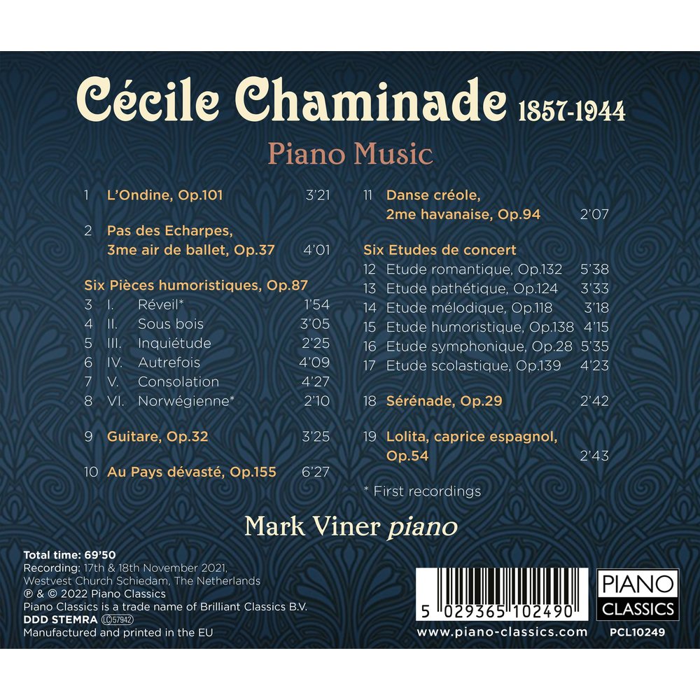 Piano Classics CHAMINADE: PIANO MUSIC VOL.2