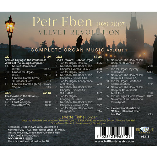 Brilliant Classics EBEN: VELVET REVOLUTION, COMPLETE ORGAN MUSIC VOL.1