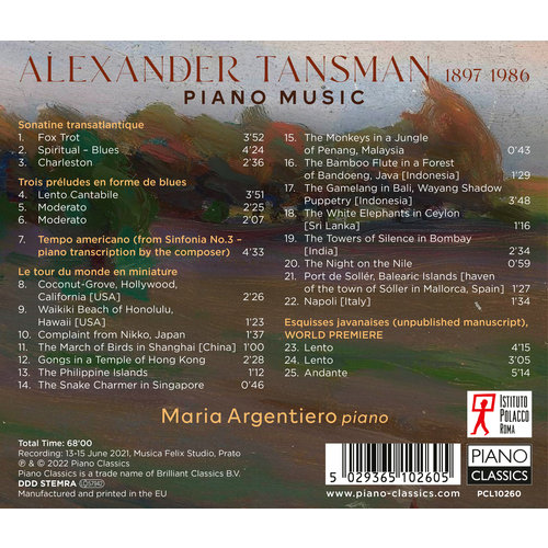 Piano Classics TANSMAN: PIANO MUSIC