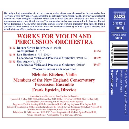 Naxos WORKS FOR VIOLIN AND PERCUSSION ORCHESTRA