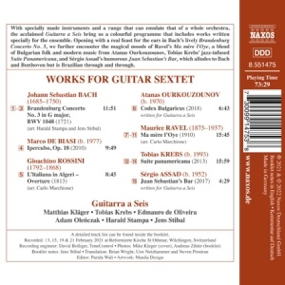 Naxos WORKS FOR GUITAR SEXTET