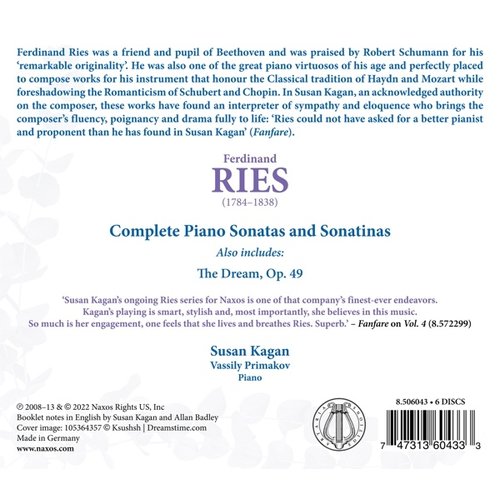 Naxos RIES: COMPLETE PIANO SONATAS AND SONATINAS (6CD)