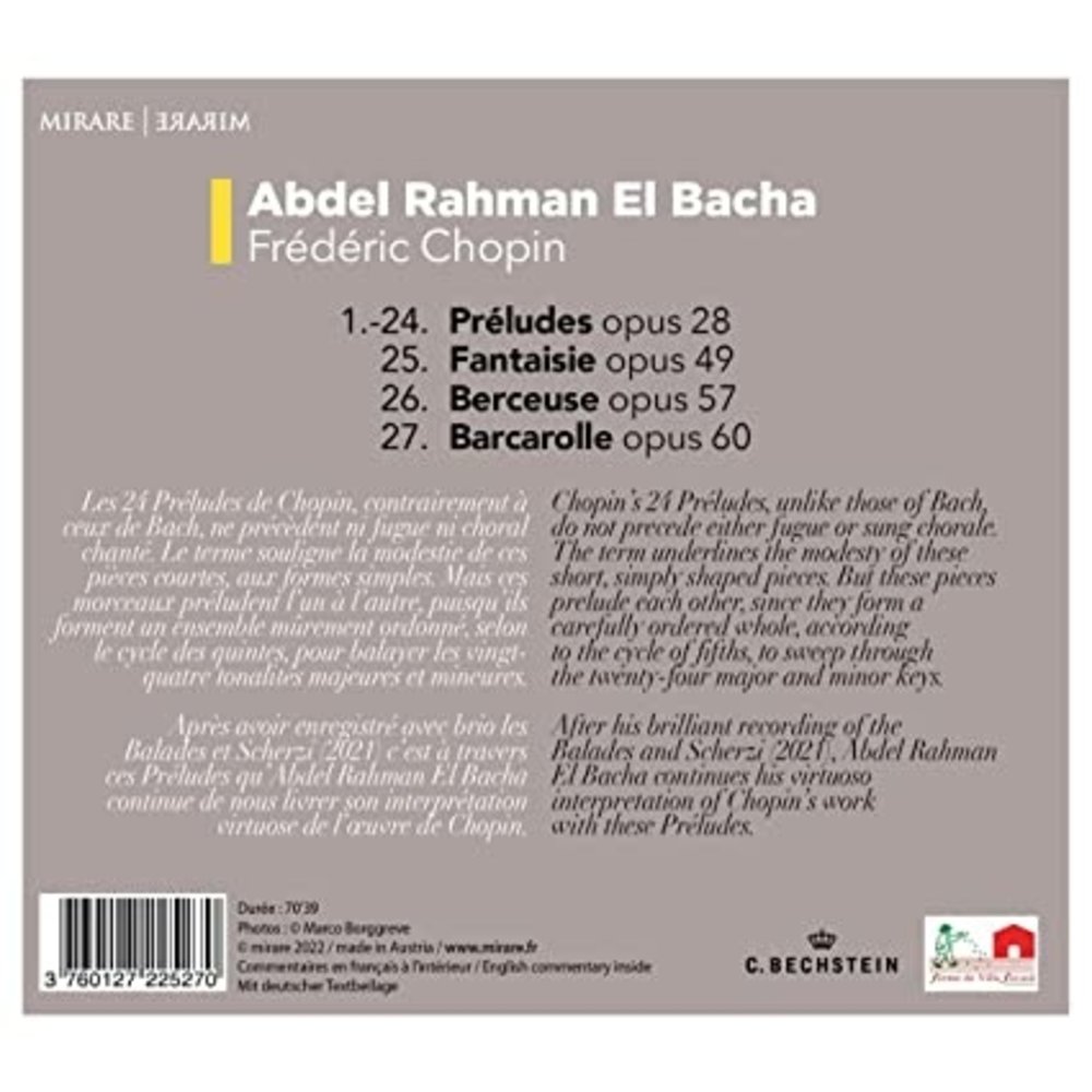 Mirare CHOPIN PRELUDES FANTAISIE BERCEUSE