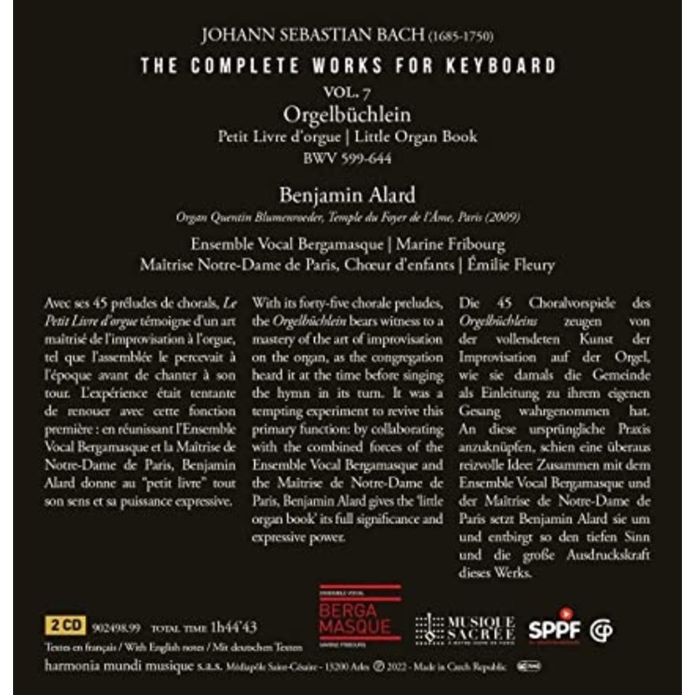 Harmonia Mundi J.S. BACH: THE COMPLETE WORKS FOR KEYBOARD VOL.7 (2CD)