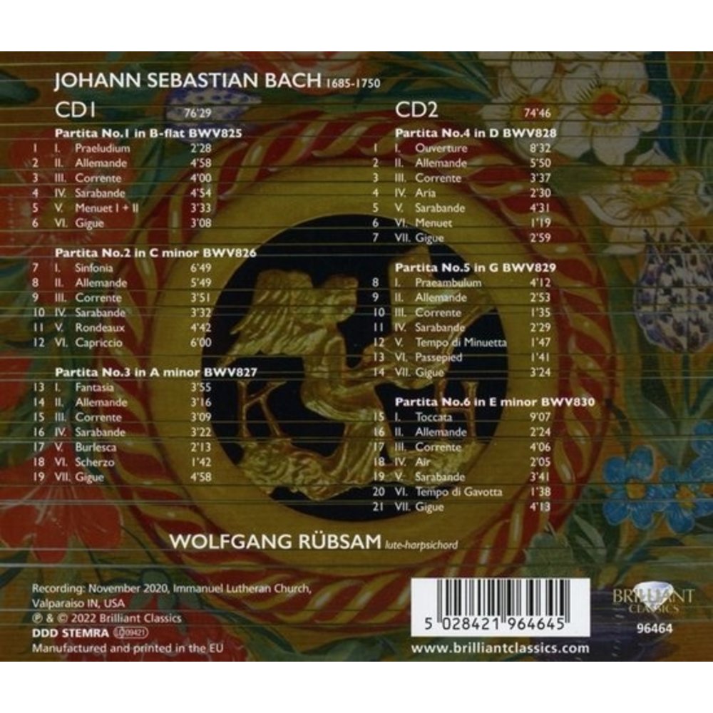 Brilliant Classics J.S. BACH: PARTITAS BWV 825-830 (2CD)