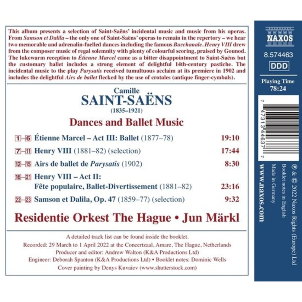 Naxos SAINT-SAËNS: DANCES & BALLET MUSIC
