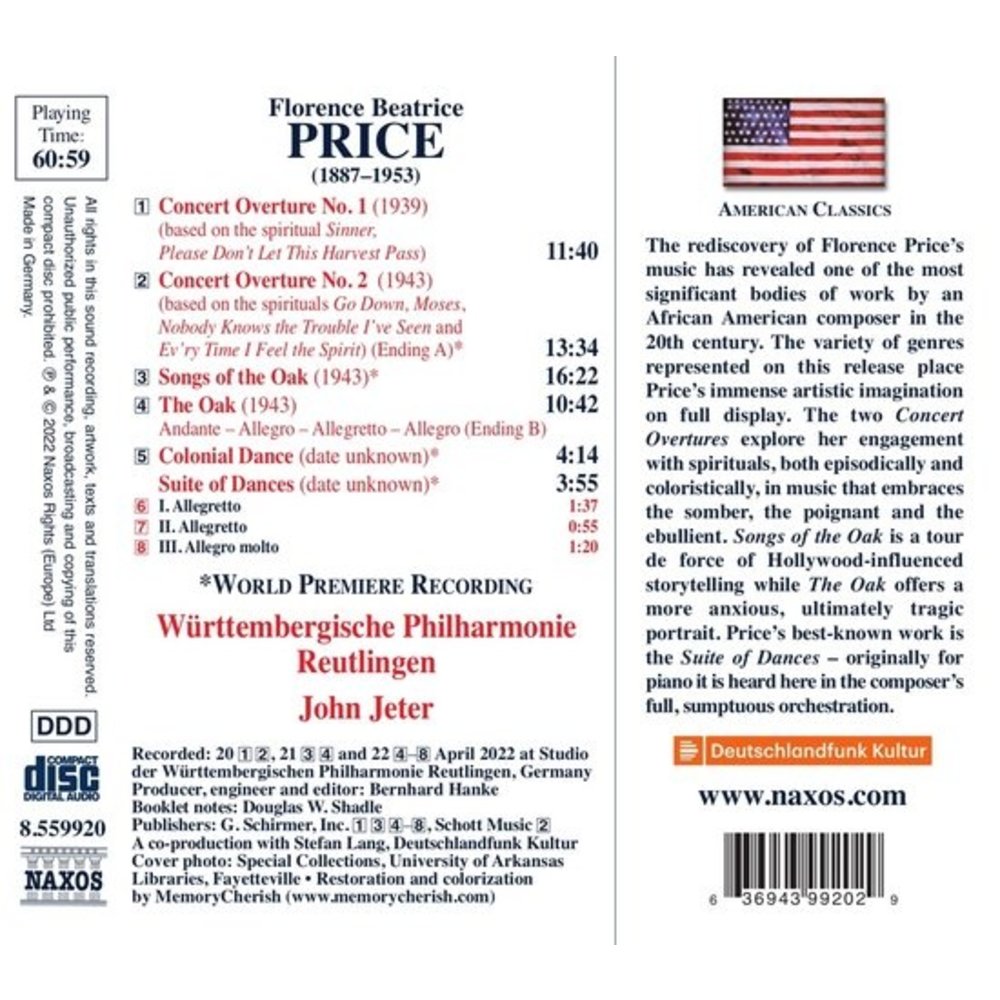 Naxos PRICE: SONGS OF THE OAK