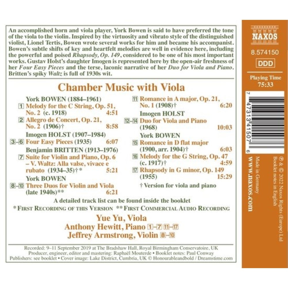 Naxos CHAMBER MUSIC WITH VIOLA