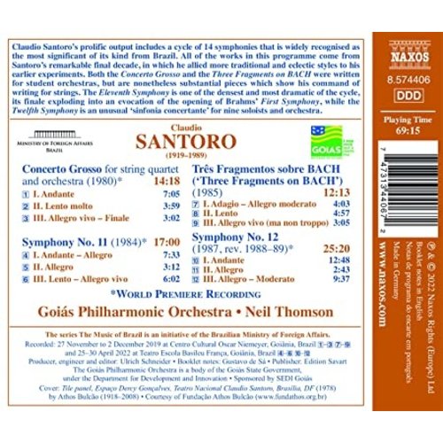 Naxos SANTORO: SYMPHONIES NOS. 11 & 12