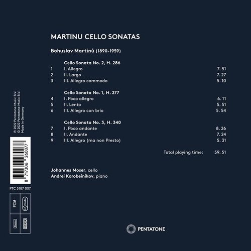 Pentatone MARTINU: CELLO SONATAS