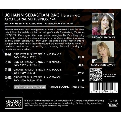 Grand Piano J.S. BACH: ORCHESTRAL SUITES NOS 1-4