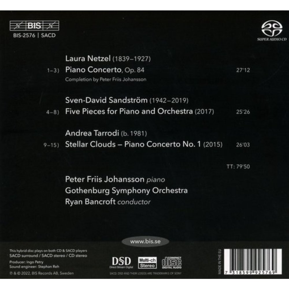 BIS NETZEL, SANDSTROM, TARRODI: PIANO CONCERTOS