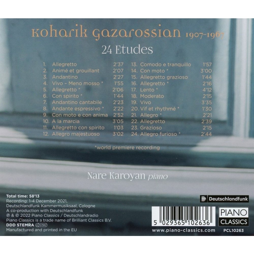Piano Classics KOHARIK GAZAROSSIAN: 24 ETUDES