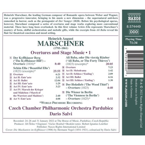 Naxos HEINRICH AUGUST MARSCHNER	OVERTURES AND STAGE MUSIC, VOL. 1
