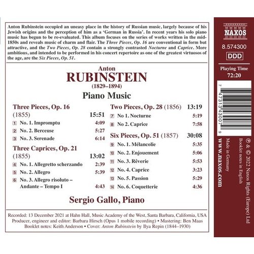 Naxos ANTON RUBINSTEIN: PIANO MUSIC