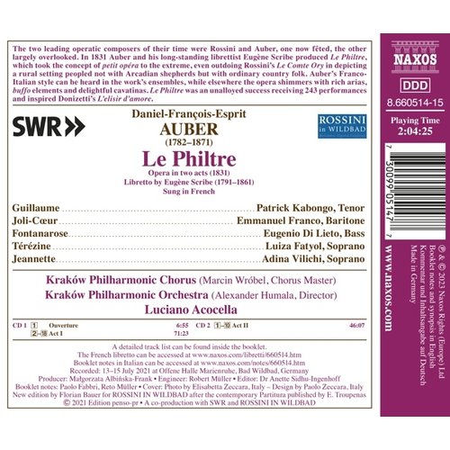 Naxos AUBER: LE PHILTRE (2CD)