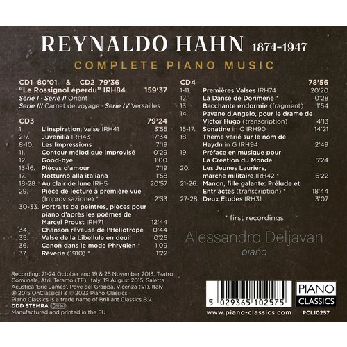 Piano Classics HAHN: COMPLETE PIANO MUSIC (4CD)