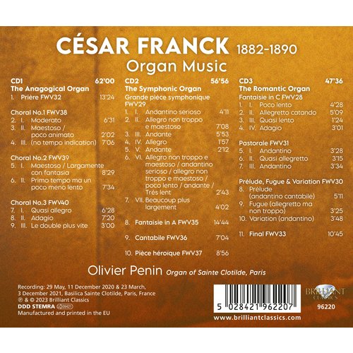 Brilliant Classics FRANCK: ORGAN MUSIC (3CD)