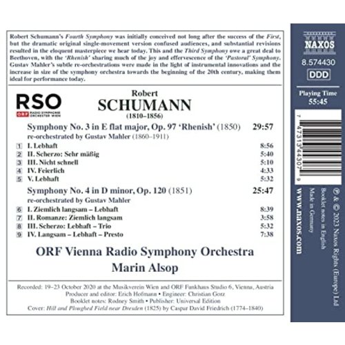 Naxos SCHUMANN: SYMPHONY NO. 3 'RHENISH' - SYMPHONY NO. 4