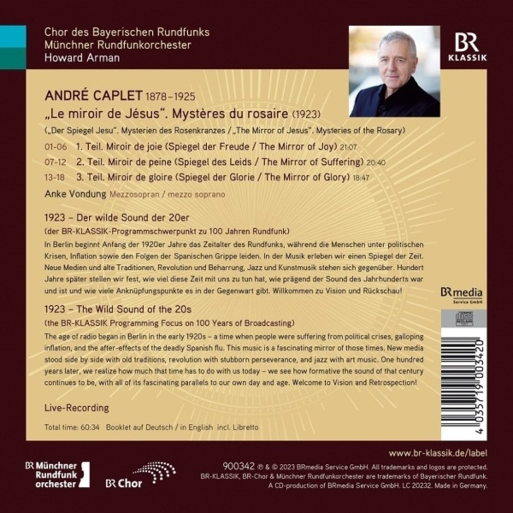 BR-Klassik CAPLET: 1923 - THE MIRROR OF JESUS. MYSTERIES OF THE ROSAR