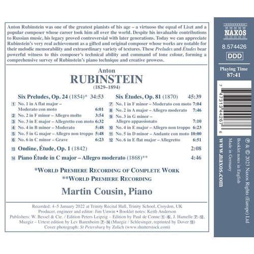 Naxos RUBINSTEIN: PRELUDES AND ETUDES