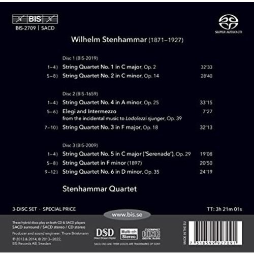 BIS STENHAMMAR: STRING QUARTETS (3CD)