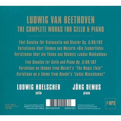 Berlin Classics BEETHOVEN: COMPLETE WORKS FOR CELLO & PIANO (2CD)