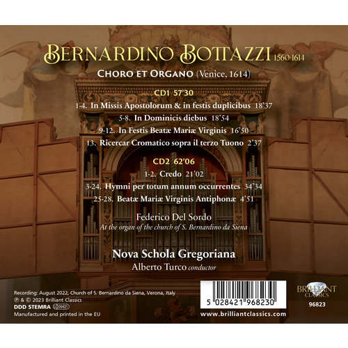 Brilliant Classics BOTTAZZI: CHORO ET ORGANO (2CD)