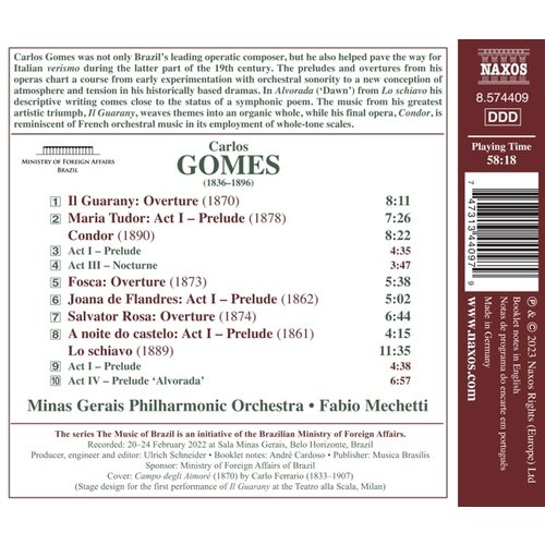 Naxos CARLOS GOMES: OPERA OVERTURES AND PRELUDES