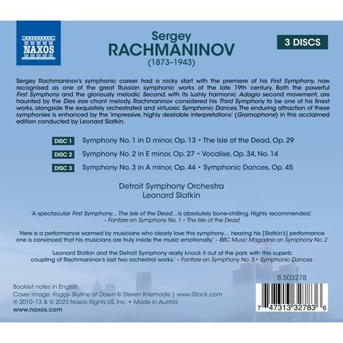 Naxos RACHMANINOV: COMPLETE SYMPHONIES (3CD)