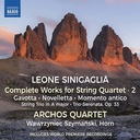 Naxos SINIGAGLIA: COMPLETE WORKS FOR STRING QUARTET, VOL. 2 Naxos SINIGAGLIA: COMPLETE WORKS FOR STRING QUARTET, VOL. 2