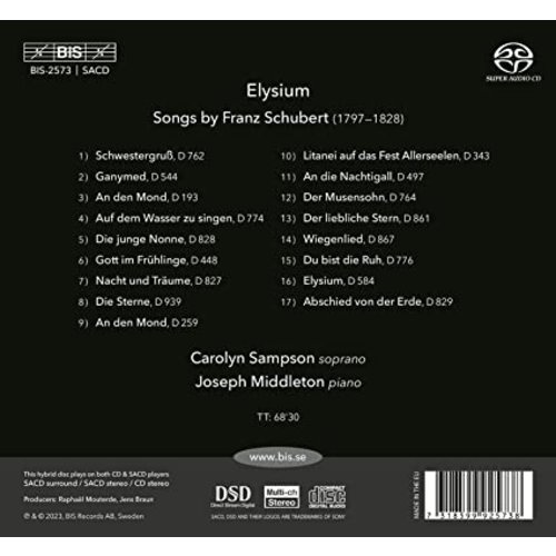 BIS SCHUBERT: ELYSIUM