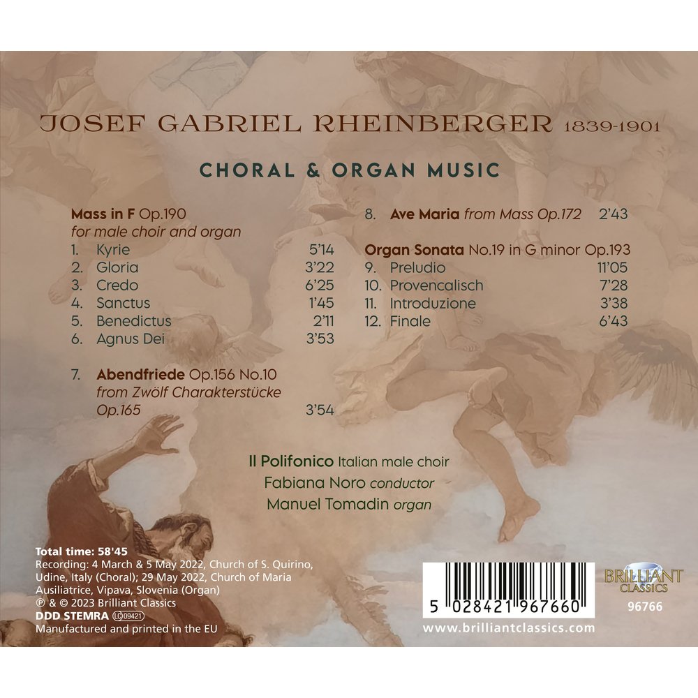 Brilliant Classics RHEINBERGER: CHORAL & ORGAN MUSIC